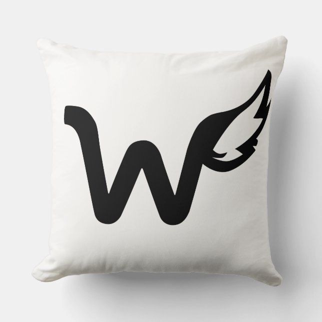 W monogram winged simple tail cushion (Front)
