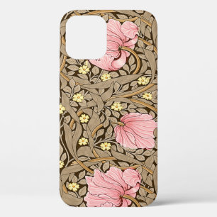 W Morris Pimpernel Pattern in Pink & Sepia iPhone 12 Case