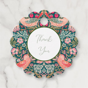 W Morris Pink Strawberry Thief Favour Tag