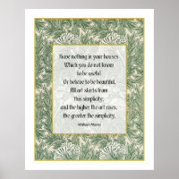W Morris Quote - Have nothing in your house...