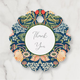 W Morris Strawberry Thief Favour Tag