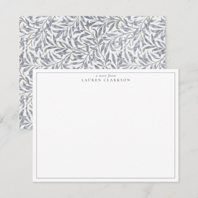 W. MORRIS WILLOW BOUGH BLUE NOTE CARD (Front/Back)