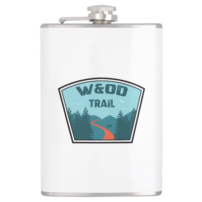 W&OD Trail Hip Flask (Front)