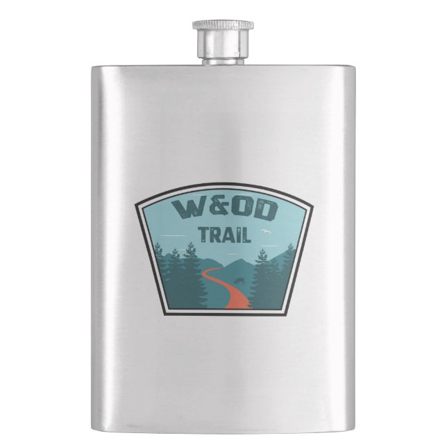 W&OD Trail Hip Flask (Front)