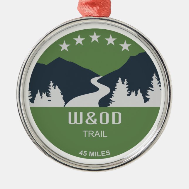 W&OD Trail Metal Tree Decoration (Front)