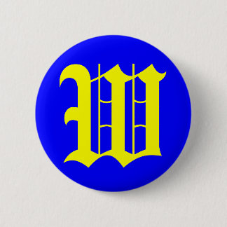 W - OLD ENGLISH 6 CM ROUND BADGE
