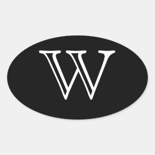 W OVAL STICKER