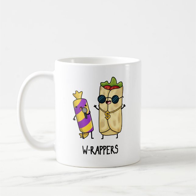 W-rappers Funny Food Pun  Coffee Mug (Left)
