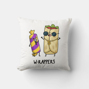 W-rappers Funny Food Pun Cushion