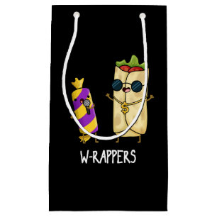 W-rappers Funny Food Pun Dark BG Small Gift Bag