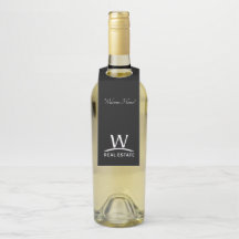 W Real Estate Wine Bottle Collar - Welcome Home