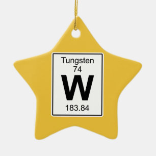 W - Tungsten Ceramic Tree Decoration