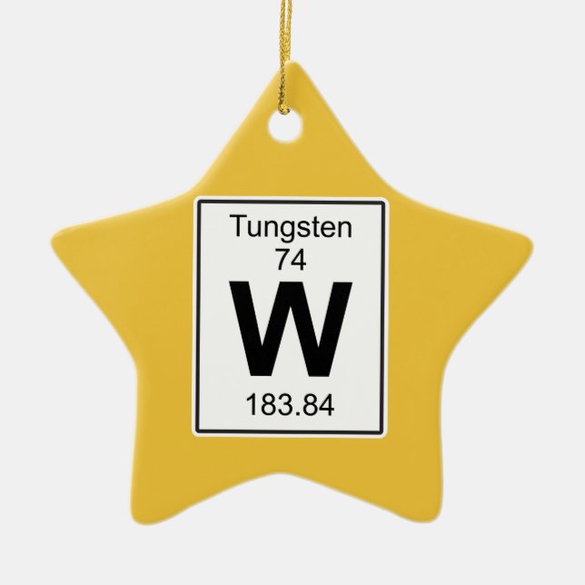 W - Tungsten Ceramic Tree Decoration (Front)