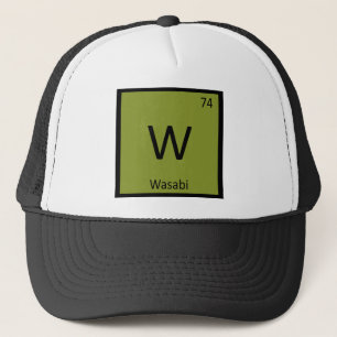 W - Wasabi Chemistry Periodic Table Symbol Trucker Hat