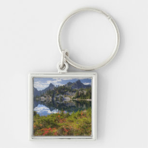 WA, Alpine Lakes Wilderness, Gem Lake, with Key Ring