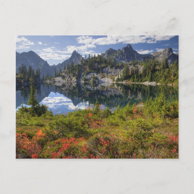 WA, Alpine Lakes Wilderness, Gem Lake, with Postcard (Front)