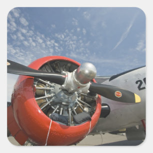 WA, Arlington, Arlington Fly-in, World War II 7 Square Sticker