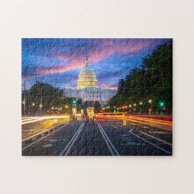 WA DC Cityscape Washington DC Getaway Cityscape Co Jigsaw Puzzle (Horizontal)