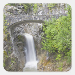 WA, Mount Rainier National Park, Christine Falls Square Sticker