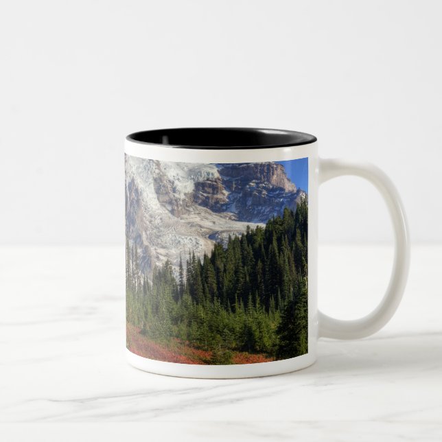 WA, Mt. Rainier National Park, Paradise Valley Two-Tone Coffee Mug (Right)