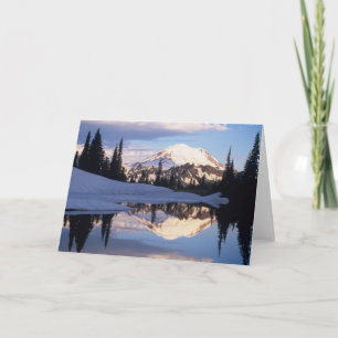 WA, Mt. Rainier NP, Mt. Rainier and clouds Card