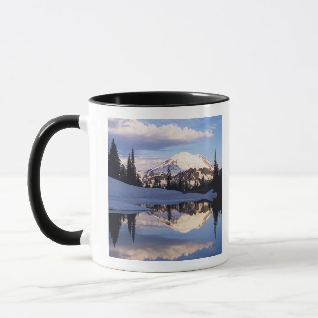 WA, Mt. Rainier NP, Mt. Rainier and clouds Mug (Left)