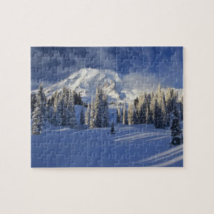 WA, Mt. Rainier NP, Mt. Rainier and Paradise Jigsaw Puzzle