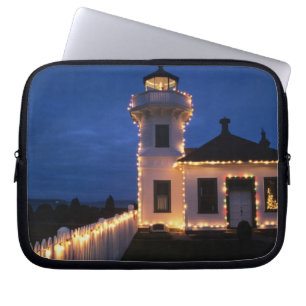 WA, Mukilteo, Mukilteo Lighthouse, established 2 Laptop Sleeve