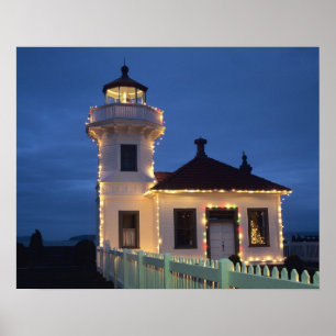 WA, Mukilteo, Mukilteo Lighthouse, established Poster