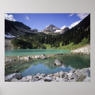 WA, Okanogan NF, Lewis Lake and Black Peak Poster