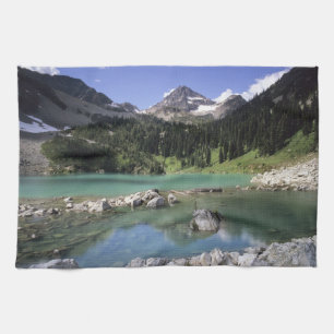 WA, Okanogan NF, Lewis Lake and Black Peak Tea Towel