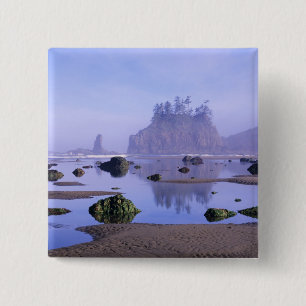 WA, Olympic National Park, Second Beach, 15 Cm Square Badge