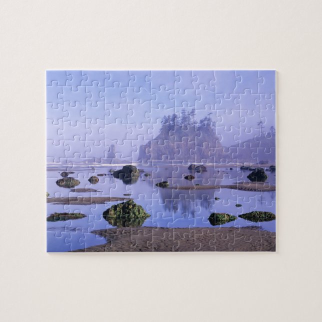 WA, Olympic National Park, Second Beach, Jigsaw Puzzle (Horizontal)