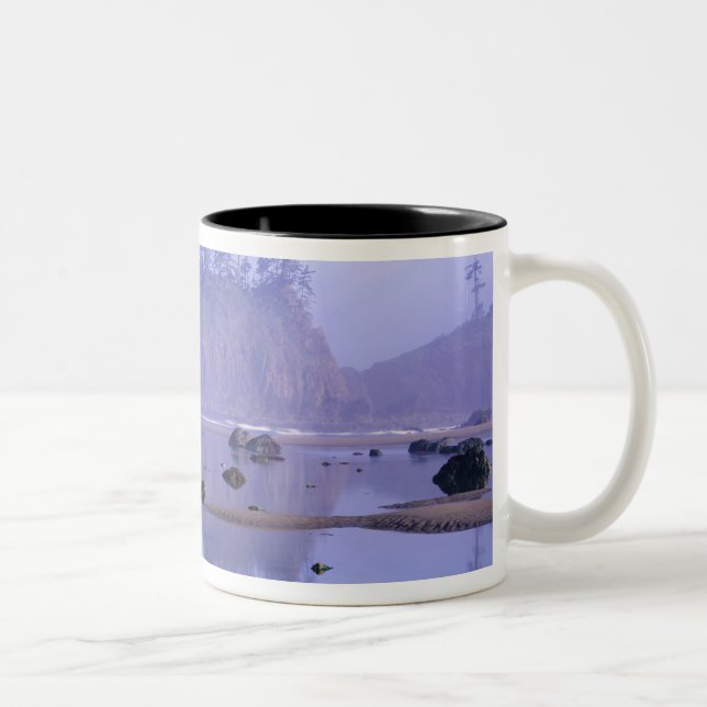 WA, Olympic National Park, Second Beach, Two-Tone Coffee Mug (Right)