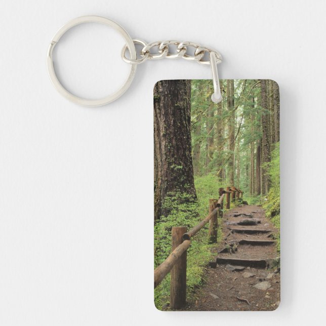 WA, Olympic NP, Sol Duc Valley, rainforest Key Ring (Front)