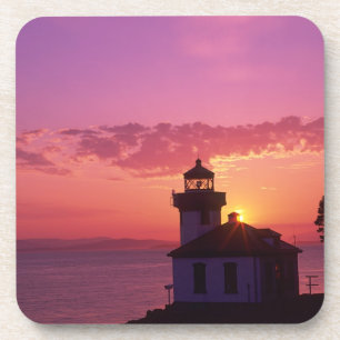 WA, San Juan Island, Lime Kiln Lighthouse, 1919, 2 Coaster