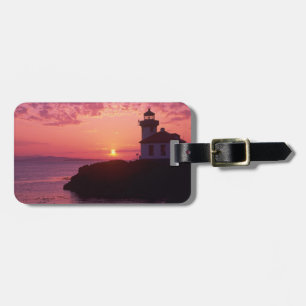 WA, San Juan Island, Lime Kiln Lighthouse, 1919, Luggage Tag