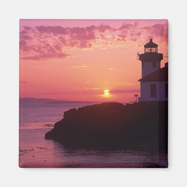 WA, San Juan Island, Lime Kiln Lighthouse, 1919, Magnet (Front)