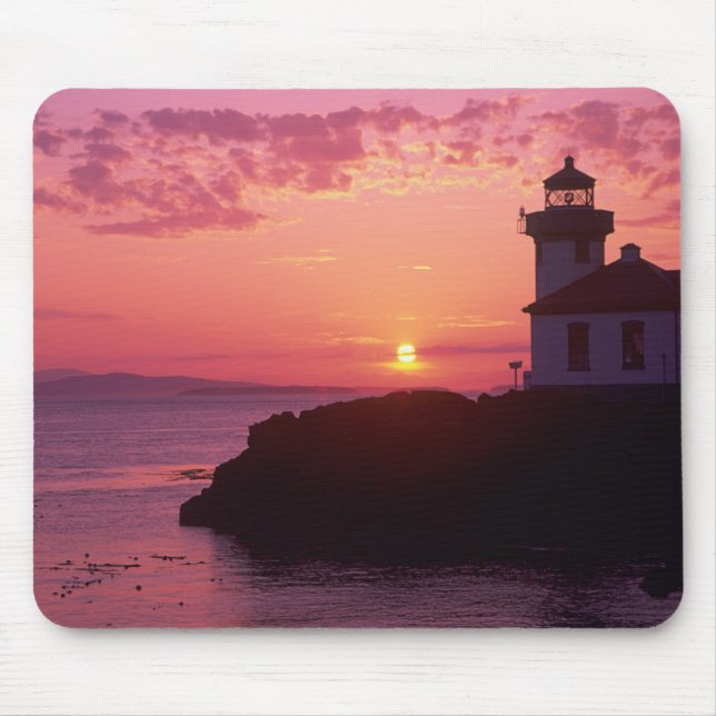 WA, San Juan Island, Lime Kiln Lighthouse, 1919, Mouse Mat (Front)