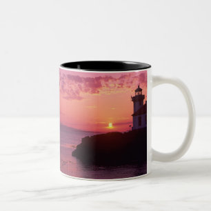 WA, San Juan Island, Lime Kiln Lighthouse, 1919, Two-Tone Coffee Mug