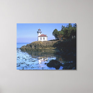 WA, San Juan Island, Lime Kiln lighthouse Canvas Print