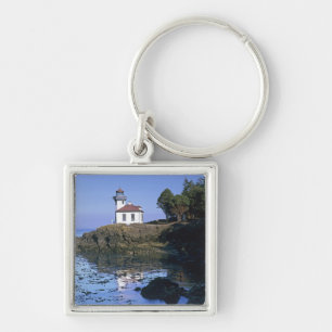 WA, San Juan Island, Lime Kiln lighthouse Key Ring
