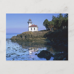 WA, San Juan Island, Lime Kiln lighthouse Postcard