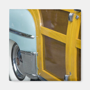 WA, Seattle, classic American automobile. 2 Magnet