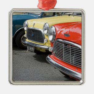 WA, Seattle, classic British automobile. Metal Tree Decoration