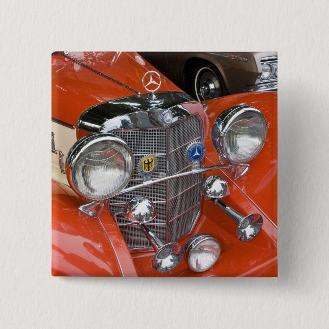 WA, Seattle, classic German automobile. 15 Cm Square Badge (Front)