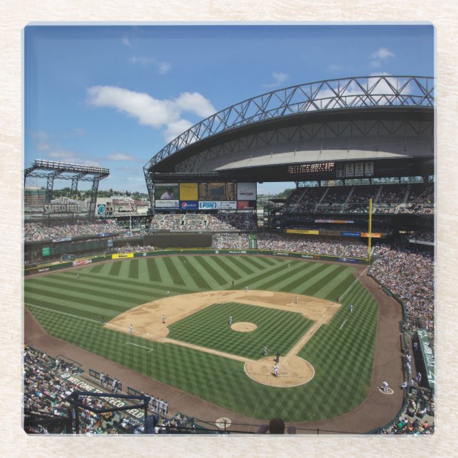 WA, Seattle, Safeco Field, Mariners baseball Glass Coaster (Front)