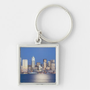 WA, Seattle, Seattle skyline and Elliott Bay, 2 Key Ring