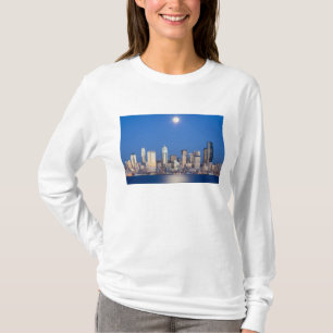 WA, Seattle, Seattle skyline and Elliott Bay 3 T-Shirt