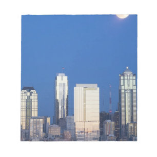 WA, Seattle, Seattle skyline and Elliott Bay 4 Notepad